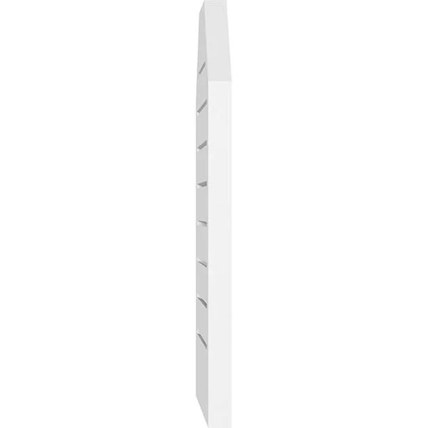 Ekena Millwork GVPOT12X3202SF 12x22W x 32x22H Octagonal Top Surface Mount PVC Gable Vent: Functional, w/ 2x22W x 1-1/2x22P Brick