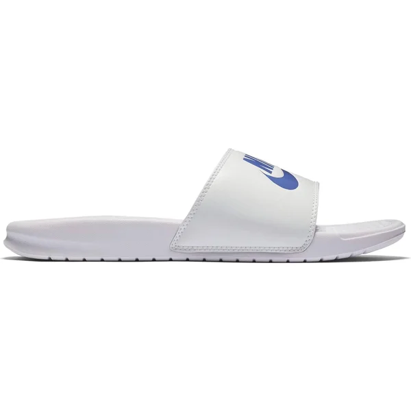 Nike Men's Benassi Just Do It Slide (White/Royal) 11