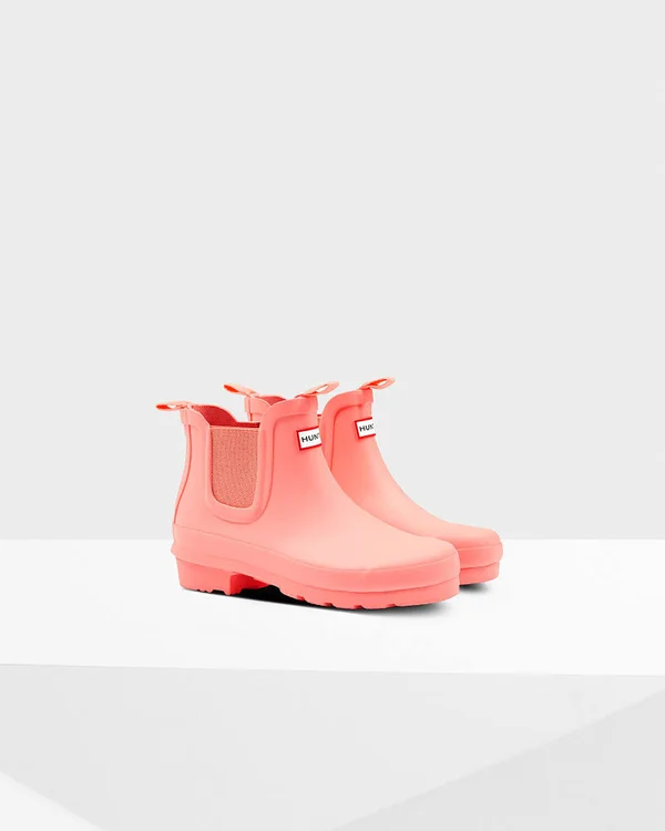 Hunter Original Big Kids Chelsea Boots - Pink - Ankle Boots