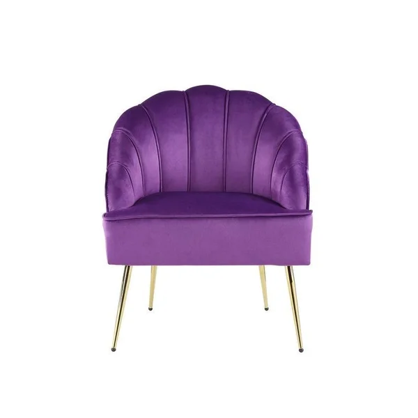 Lilola Home Naomi Green Velvet Wingback Accent Chair with Metal Legs