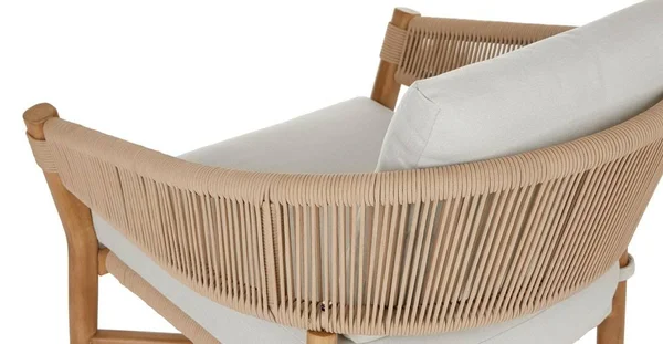 Light Gray Lounge Chair, Solid Wood, Article Makali Outdoor Furniture