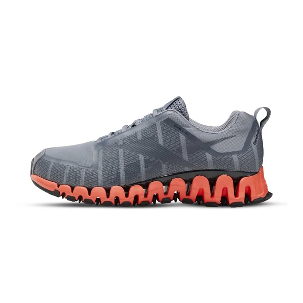 Reebok ZigWild Trail 6 Men's Shoes Sneakers 7 Cold Grey, Cold Grey 6, Vivid Orange