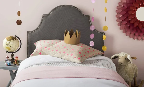 Safavieh Hallmar Arctic Grey Arched Headboard-Full