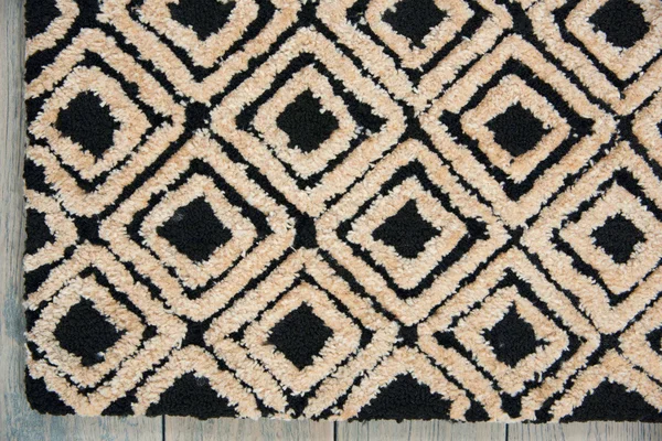 Nourison Deco Mod Dec02 5&3x22 x 7&4x22 Black, Beige Area Rug