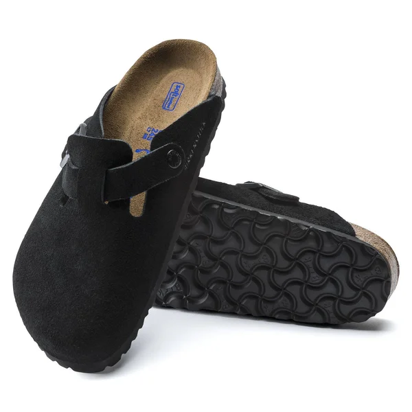 Birkenstock Boston Soft Footbed Clog - 35 - Taupe Suede