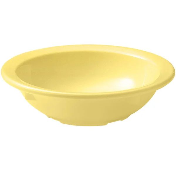 Supermel 10 oz 5.75 x 1.5 Rimmed Bowl Yellow Melamine - 12 Packs