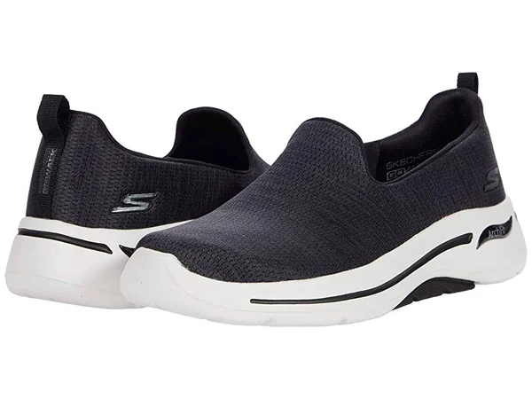 Skechers GOwalk Arch Fit - Unlimited Time Black/White - Size 6.5