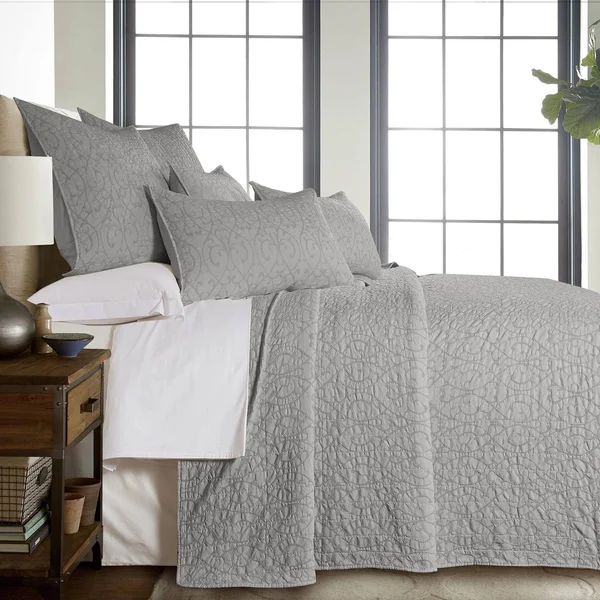 Homthreads Beckett Bedspread Set - King - Gray