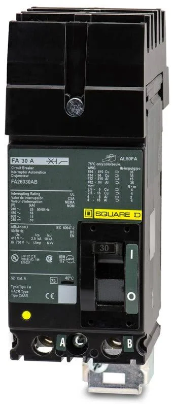 Square D Fa26030Ab Molded Case Circuit Breaker