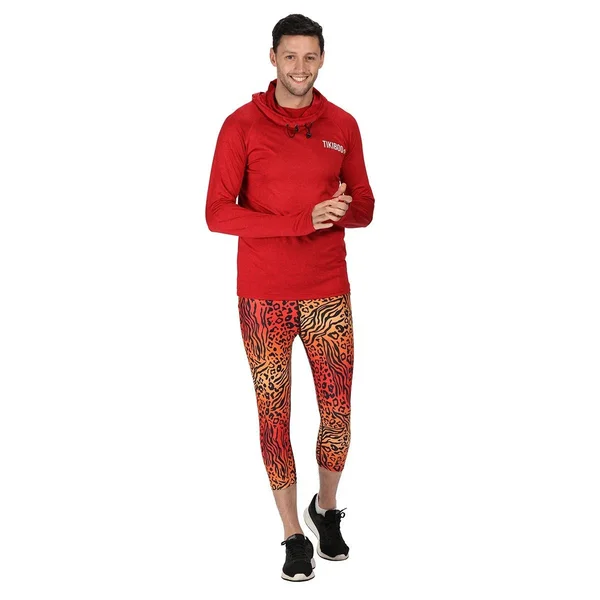 Sahara Sunset Capri - Tikiboo XXXL, Orange, Cropped Leggings