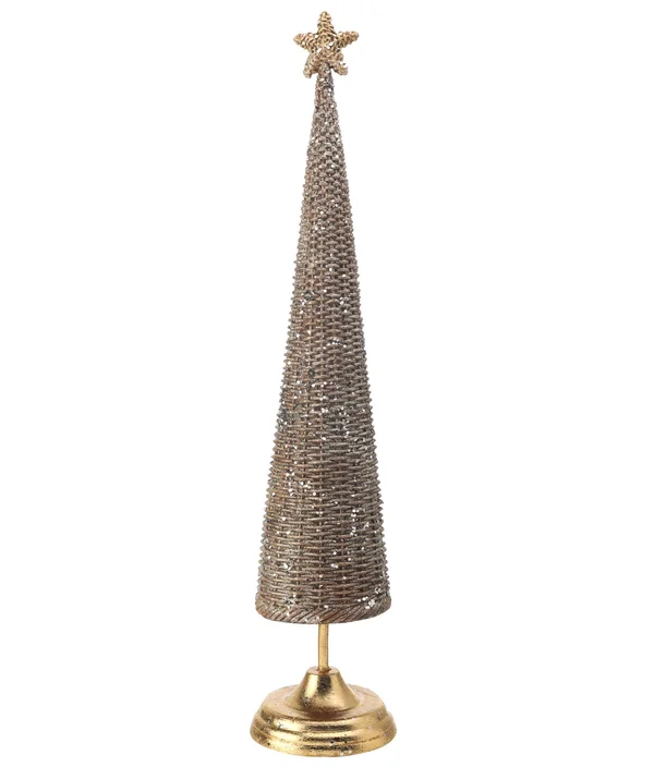 21x22 Resin Glitter Rattan Tree on Base - 26x22