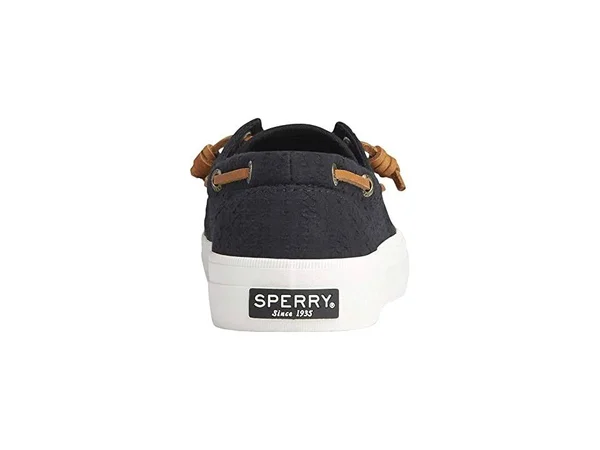 Sperry Top-Sider Crest Boat Smocked Hemp 6 Women's Black