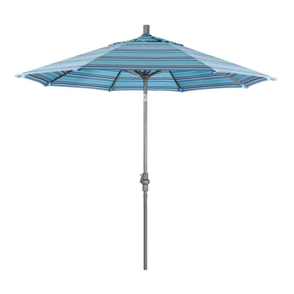 California Umbrella Golden State Collection GSCU908010-56001 9& Patio Umbrella with Hammer Tone Aluminum Pole Aluminum Ribs Coll