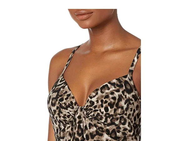 Miraclesuit Belle Gattino Marina Tankini Swim Top, Brown (6530125) 10