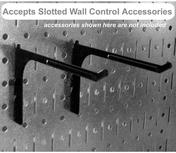 Wall Control 4ft Metal Pegboard Standard Tool Storage Kit - Yellow Toolboard & White Accessories