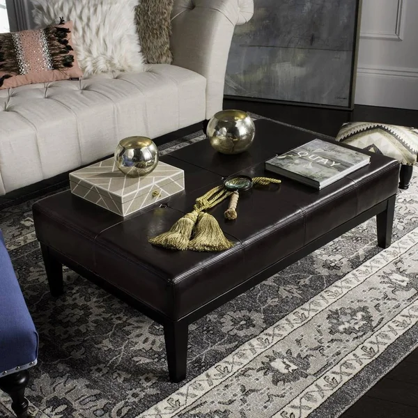 Safavieh Fulton Cocktail Ottoman - Black