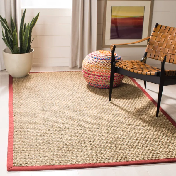 Safavieh Natural Fiber NF114K Natural/Dark Brown 3& x 5& Area Rug