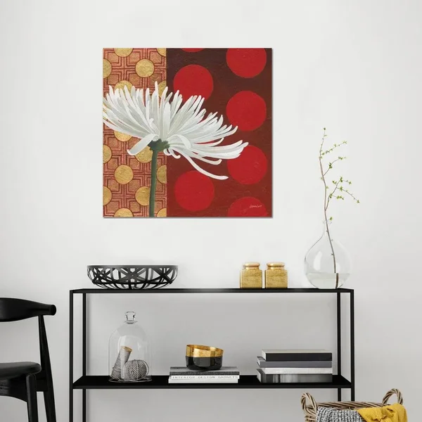 Kathrine Lovell Canvas Art Prints - Morning Chrysanthemum I ( Decorative Elements > Patterns > Polka Dot art)