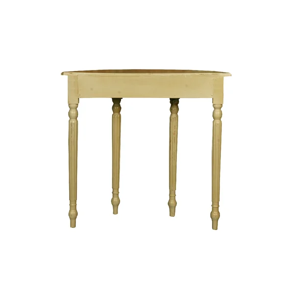 The Hamptons Collection 31.25x22 Antique Sage Green Cottage Rounded Front Console Table with Drawer