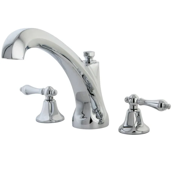 Kingston Brass Metropolitan Lever Handle Roman Tub Filler - Polished Chrome KS4321AL