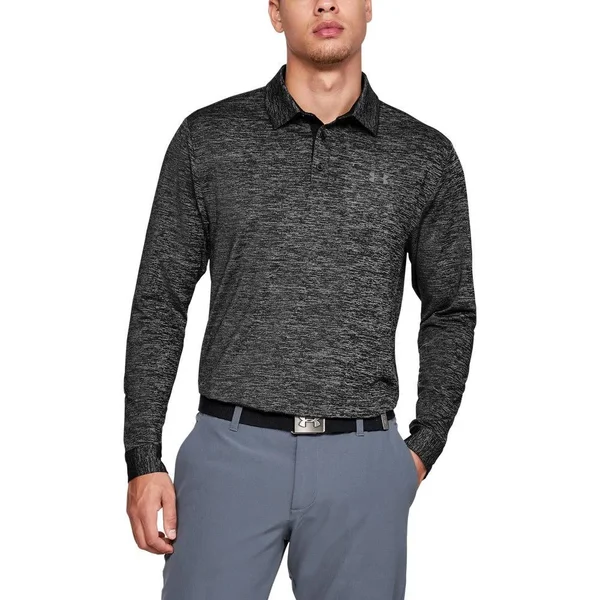 Under Armour Men's Playoff 2.0 Long Sleeve Polo - Black - LG