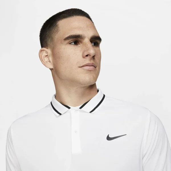 Nike NikeCourt Dry Polo Pique White/Black/Black, Men's, Size: XL
