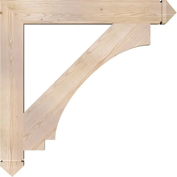 Ekena Millwork BKT06X42X42IMP03SDF 5 1/2x22W x 42x22D x 42x22H Imperial Arts & Crafts Smooth BRACKET - Douglas Fir