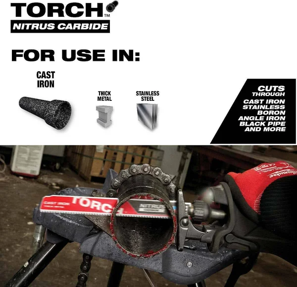 Milwaukee 48-00-5362 9x22 7TPI Sawzall Torch w/ Nitrus Carbide for Cast Iron - 3pk