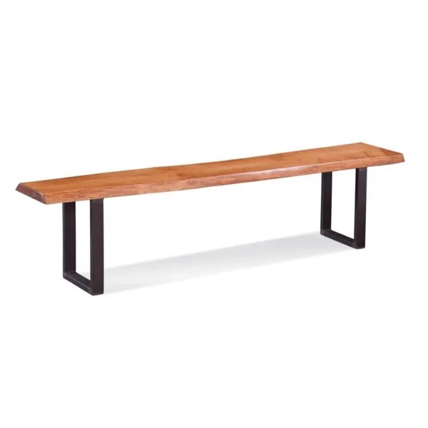 HomeRoots Industrial Natural Accent Bench in Brown, 4000373929
