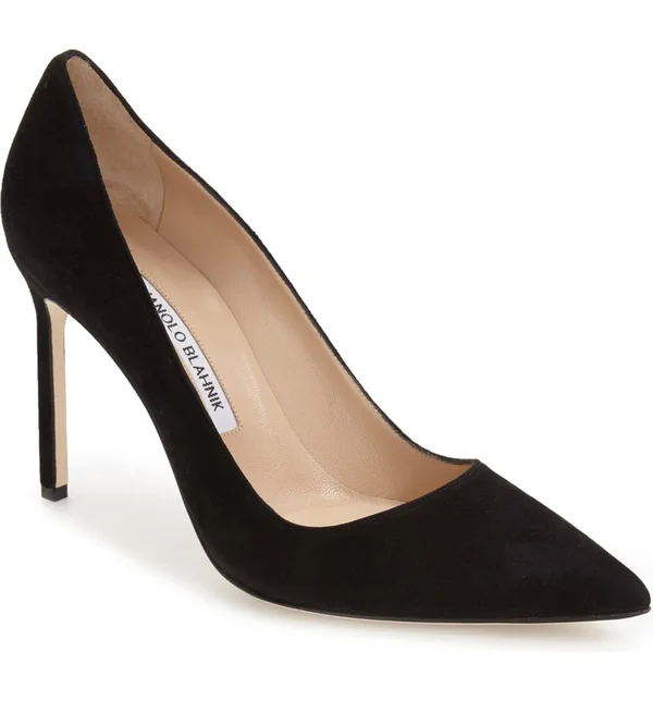 Manolo Blahnik Women's Bb Pumps - Black Suede Size 10