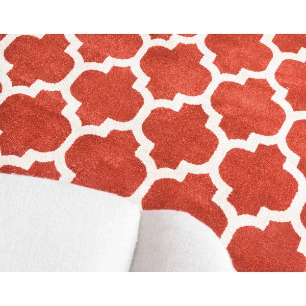 Unique Loom Philadelphia Trellis Area Rug - 8& x 8& Round - Light Terracotta