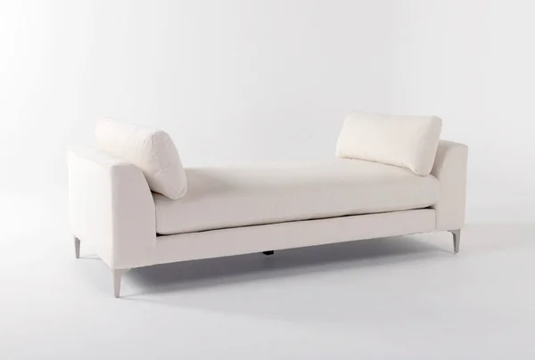 Daybed Lounge - Loft II Cream Daybed Contemporary - Natural - Fabric - 88x22W x 39x22D x 27x22H at Living Spaces
