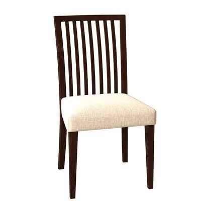Tylor Slat Back Side Chair Corrigan Studio Upholstery Color: Straw - Frame Color: Java