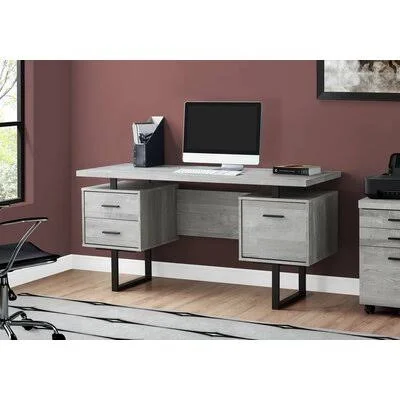 Schumacher Credenza Desk Union Rustic Color: Gray