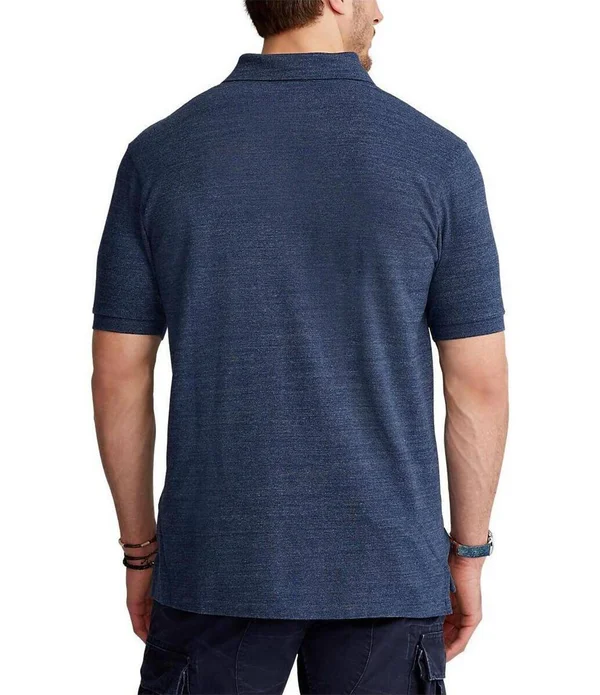 Polo Ralph Lauren Big Tall Classic-Fit Short-Sleeve Cotton Mesh Polo Shirt, Mens, 2XB, Medieval Blue Heather