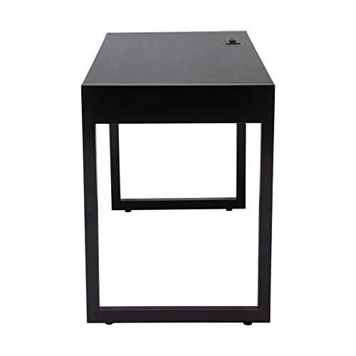 M Major-Q 99400-4827JET Tone 52x22 W Computer Desk with Two Drawers, Power Outlet, USB Ports-Sturdy Wooden Study, Home Office Wr