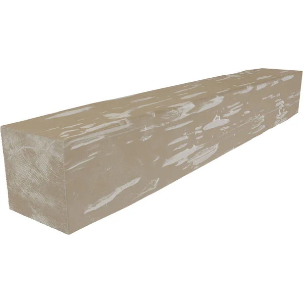 Ekena Millwork MANUPC04X04X36WH 4x22H x 4x22D x 36x22W Pecky Cypress Faux Wood Fireplace Mantel - White Washed