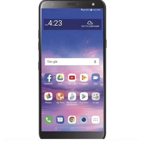 Refurbished LG L423DL Straight Talk Solo Prepaid Smartphone, 5.7 inch HD+ Full Vision Display, 16GB ROM/ 2GB Ram