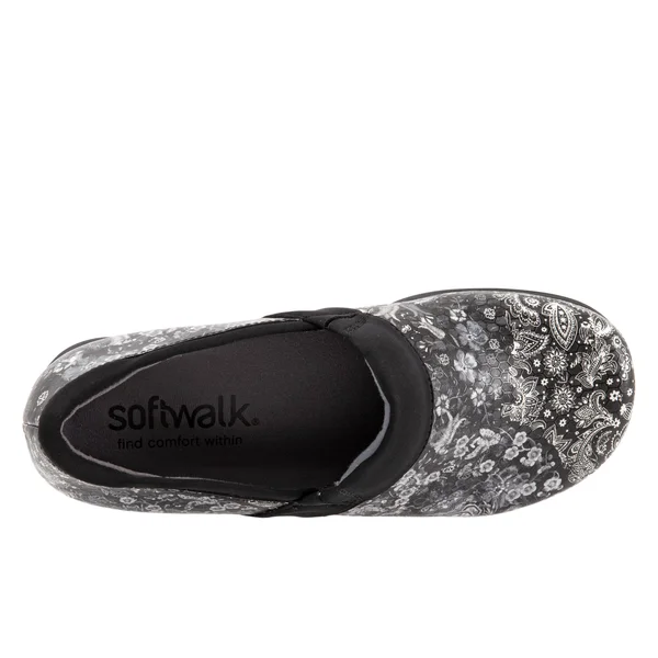 Softwalk Women's Meredith Sport Clog - Black Paisley