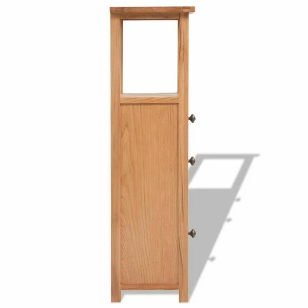 vidaXL Corner Cabinet Solid Oak Wood 10.2x22x10.2x22x37x22 Brown