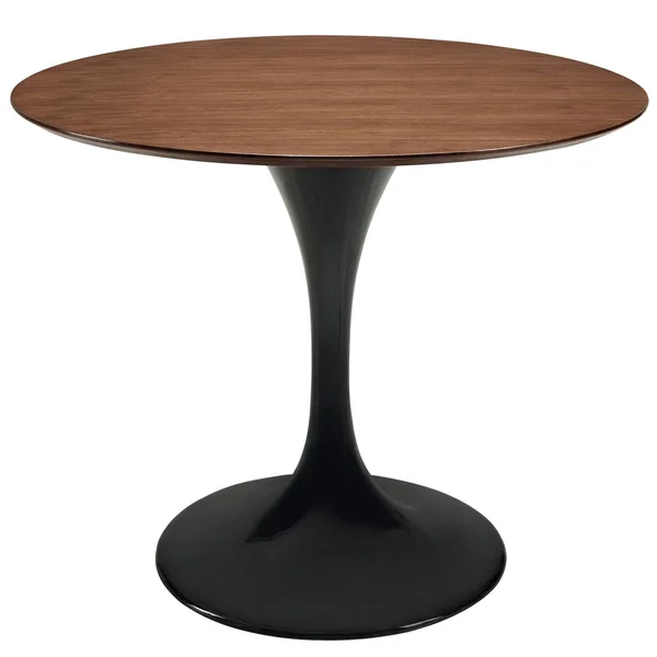 Modway Lippa 36x22 Walnut Dining Table, White
