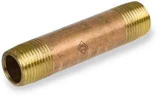 Smith-Cooper 86NI4020150C 2x22 MNPT x 15x22 TBE Brass Pipe Nipple Sch 40