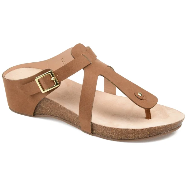 Journee Collection Women's Navara Sandal Brown 5.5