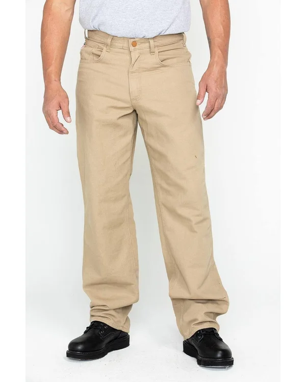 Carhartt Men's Flame Resistant Canvas Jean - Golden Khaki