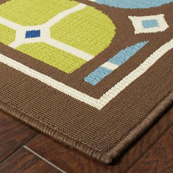 Oriental Weavers Caspian 1447X 6&7x22 x 9&6x22 Brown Rug