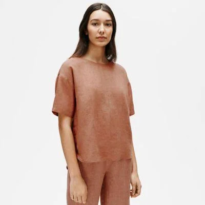 Eileen Fisher Petites Organic Linen Top