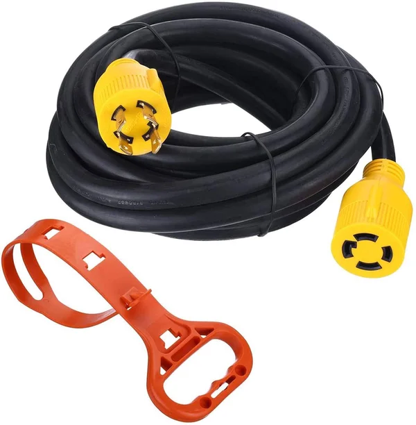 Miady 40ft 30 Amp Generator Cord, 10 Gauge Heavy Duty L14-30 Generator Power Cord Up to 7, 500w with Cord Organizer