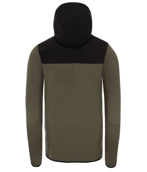 The North Face Men's TKA Glacier Full Zip Hoodie New Taupe Green, TNF Black M