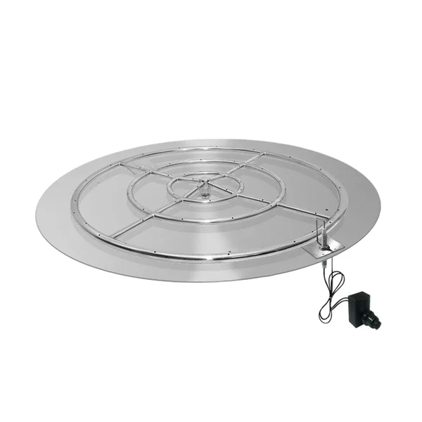 Starfire Designs Round Fire Pit Burner Kit - Spark Ignition - 36x22 Pan/30x22 Ring