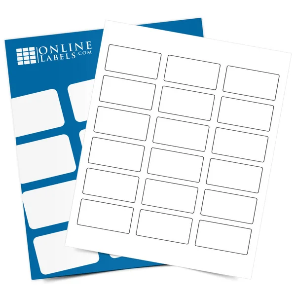 2.375x22 x 1.25x22 Address Labels - 100 Sheets, Weatherproof Polyester Laser